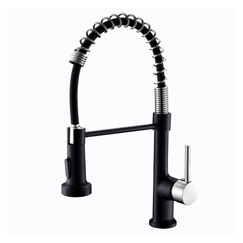 Robinet de cuisine multifonctionnel à bec rétractable en laiton pour un nettoyage facile