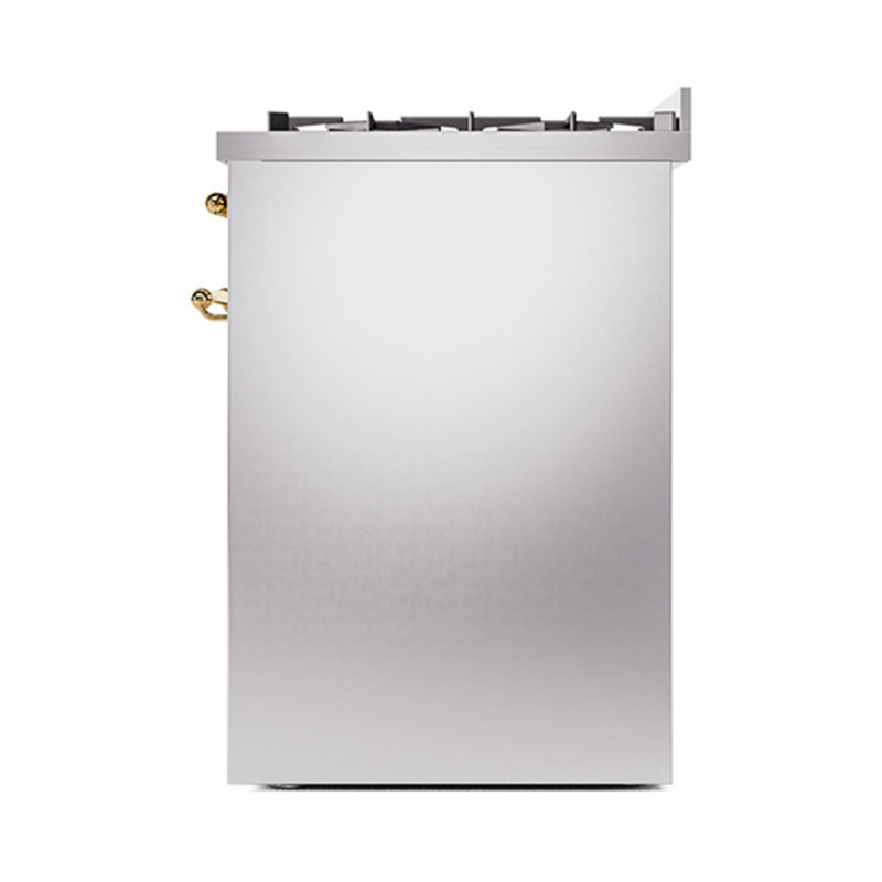 ILVE Nostalgie II Noblesse 30 po à double carburant, Acier inoxydable / laiton, Gaz naturel