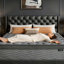 Matelas pour grand lit hybride mi-ferme 12 po, mousse viscoélastique imprégnée de gel et matelas à ressorts ensachés individuels dans une boîte-130020141-130020143