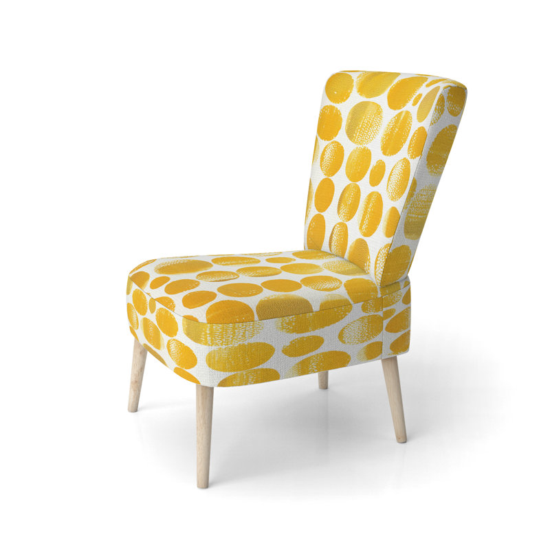 Chaise d'appoint contemporaine tapissée Watercolor Geometric VII, Green/White Velvet