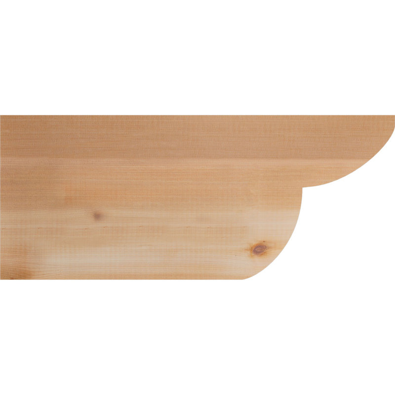 Queue de chevron lisse Crestline, Cèdre rouge de l'Ouest, H 10 po x l 24 po x P 5,5 po