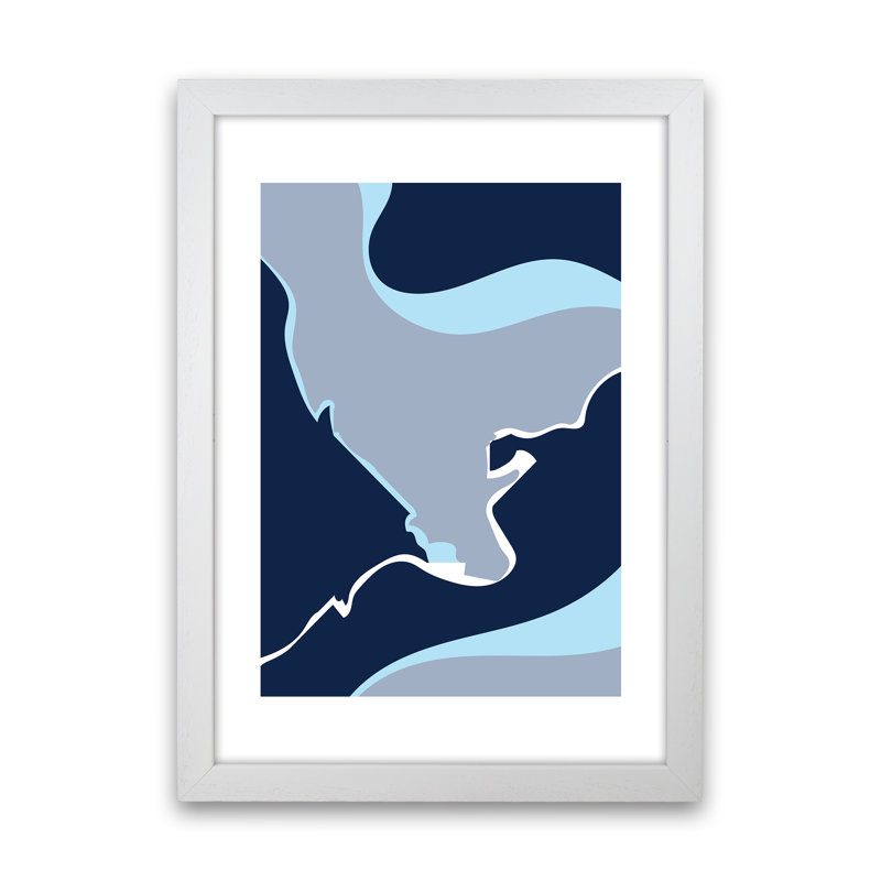 Abstract 3 - Print, White Framed, 42cm H x 29.7cm W x 3cm D
