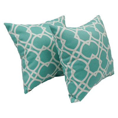 Outdoor Cushion Collection Ikat Outdoor Reversible Throw Pillow