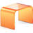 Acrylic Step Stool,Acrylic Stools,Clear Step Stools With Non-Slip For Bathroom,Holds Up To 250Lbs (Orange No Non-Slip, Pack Of 1)