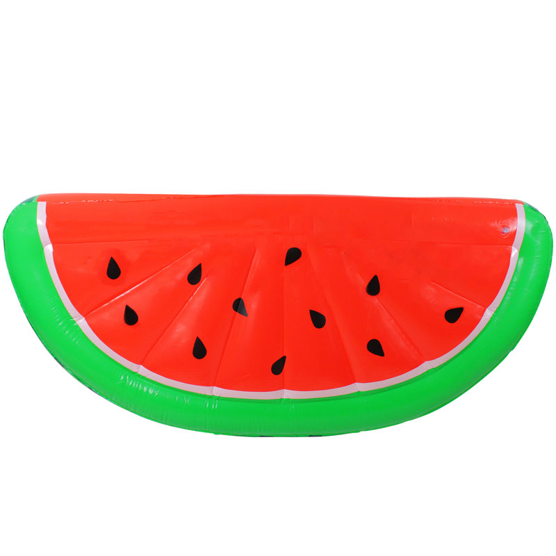 Inflatable Jumbo Watermelon Slice Lounge Pool Float - 5.75' - Red And Green