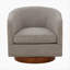 Chaise pivotante en tissu et bois-54910489