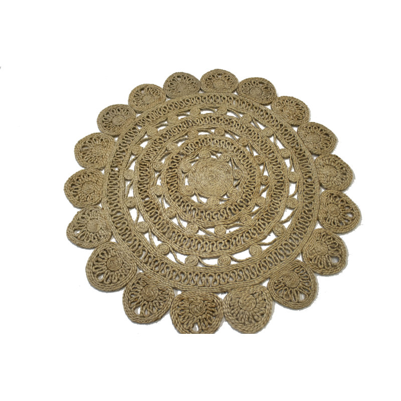 Tapis rond en jute Fyke, Rond 4 pi 2 po