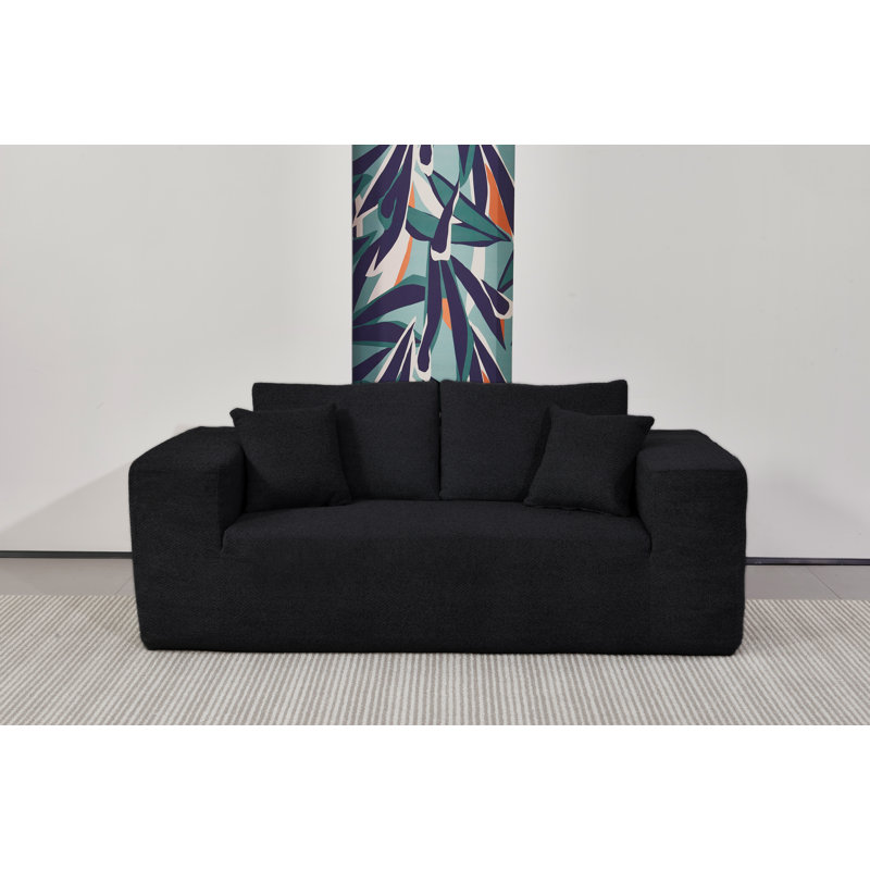 Compression Sofa-Loverseat, Black