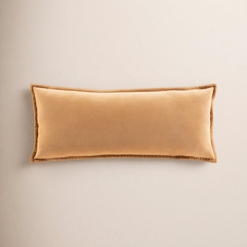 Norwin Cotton Pillow Cover, Pillow Cover Only - No Insert, Rectangle 12"H x 30"W, Camel