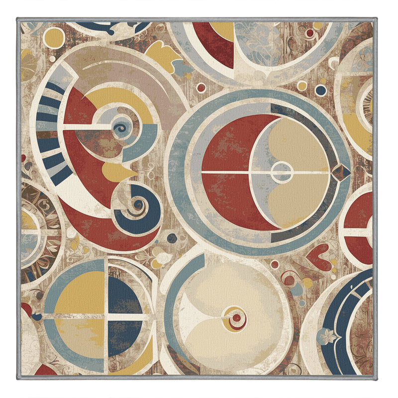Lively Spin Rug, Square 5'
