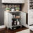 Wave Pattern Buffet Sideboard with Adjustable Shelves