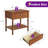 24'' Turned Solid Wood Spindle Nightstand with Drawer&Open Shelf,Brown-535674762-534350924
