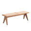 Combinaison de patio, de table, de chaises et de banc de 6 pièces au fini naturel, idéale pour les espaces extérieurs