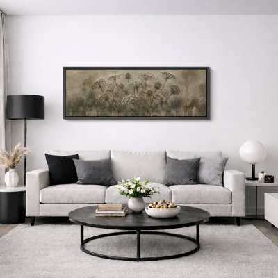 Rustic Queen Anne’s Lace Botanical Artwork Extra Large Pictures Framed Canvas Print Wall Art