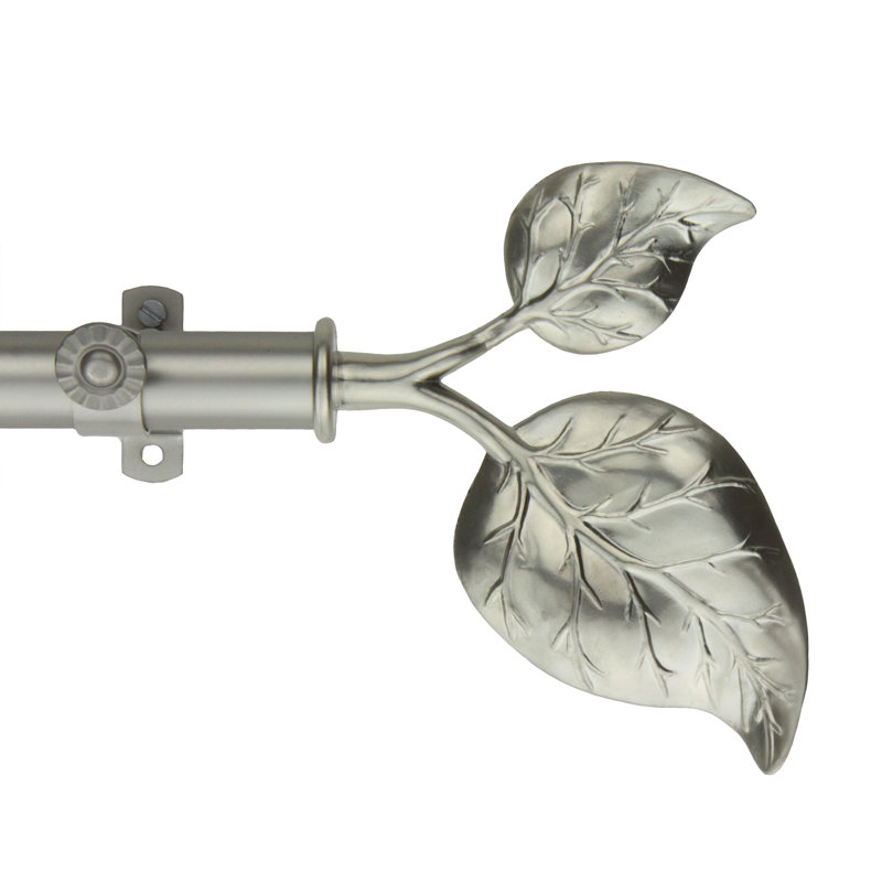 Tringle à rideaux simple réglable Sycamore, l 66 à 120 po, Nickel satiné