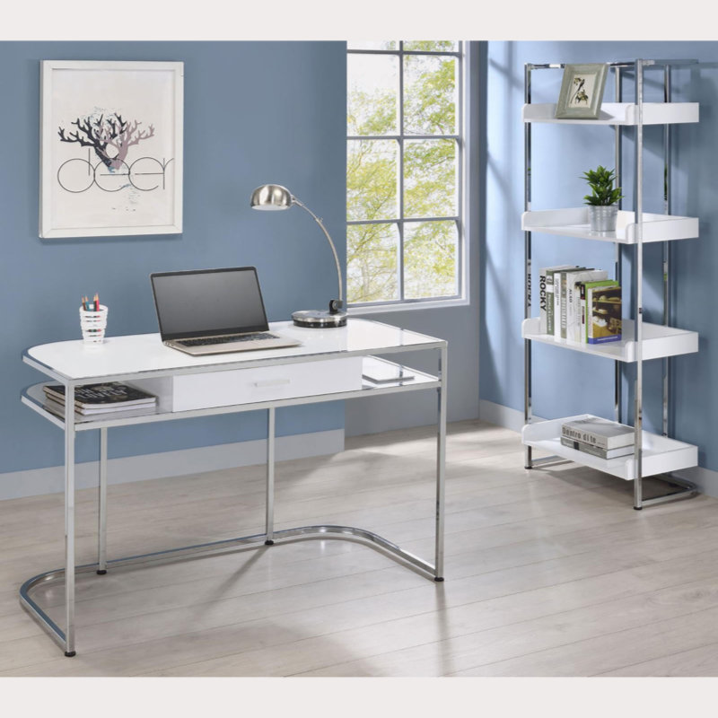 Bibliothèque à 4 tablettes, Blanc