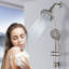 Pomme de douche à pluie avec douchette à main, barre coulissante réglable sans perceuse de 26 po-89279549