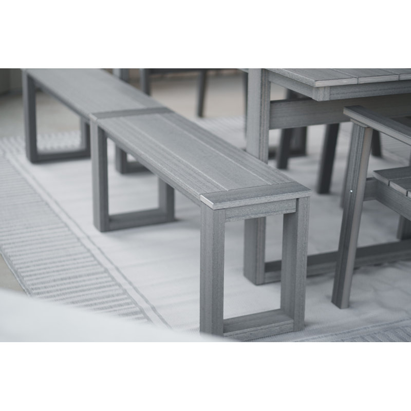 Calla Dining Bench, Seafoam, Slate