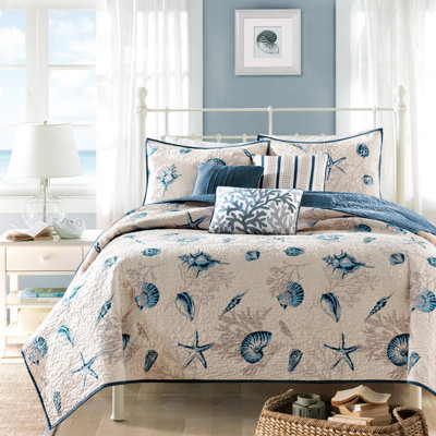 Ensemble de literie en microfibre haut de gamme de style bord de mer pour lit simple