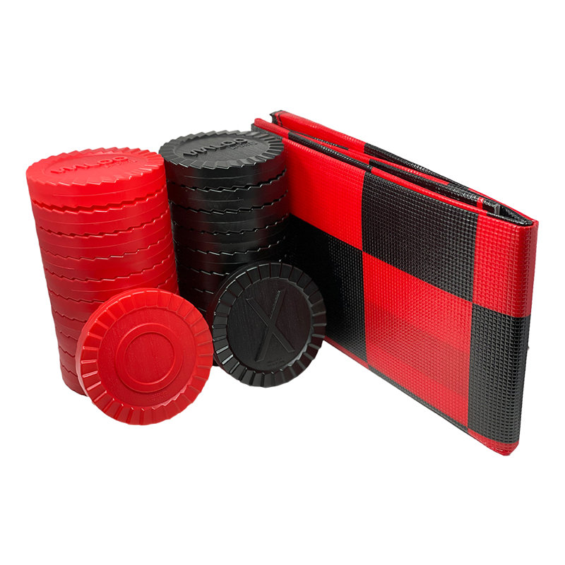 Waloo Sports Jumbo Reversible Checkers & Tic Tac Toe Set
