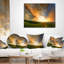 Coussin majestueux paysage imprimé coucher de soleil avec nuages de tempête-1189836525-1189836512