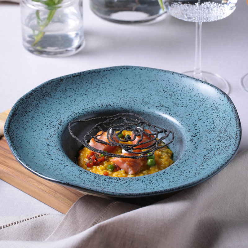 Assiette à pâtes en céramique 11,02 po Night Sky