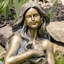 Statue de jardin pondeuse sirène couchée