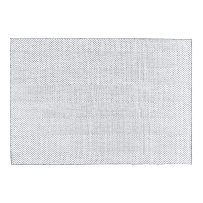 Tapis rectangulaire gris clair en sisal tissé à la machine, Rectangle 3 pi 11 po x 5 pi 11 po