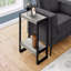 Table d'appoint, table d'appoint, table de bout, table de chevet, stratifié gris industriel-708775627