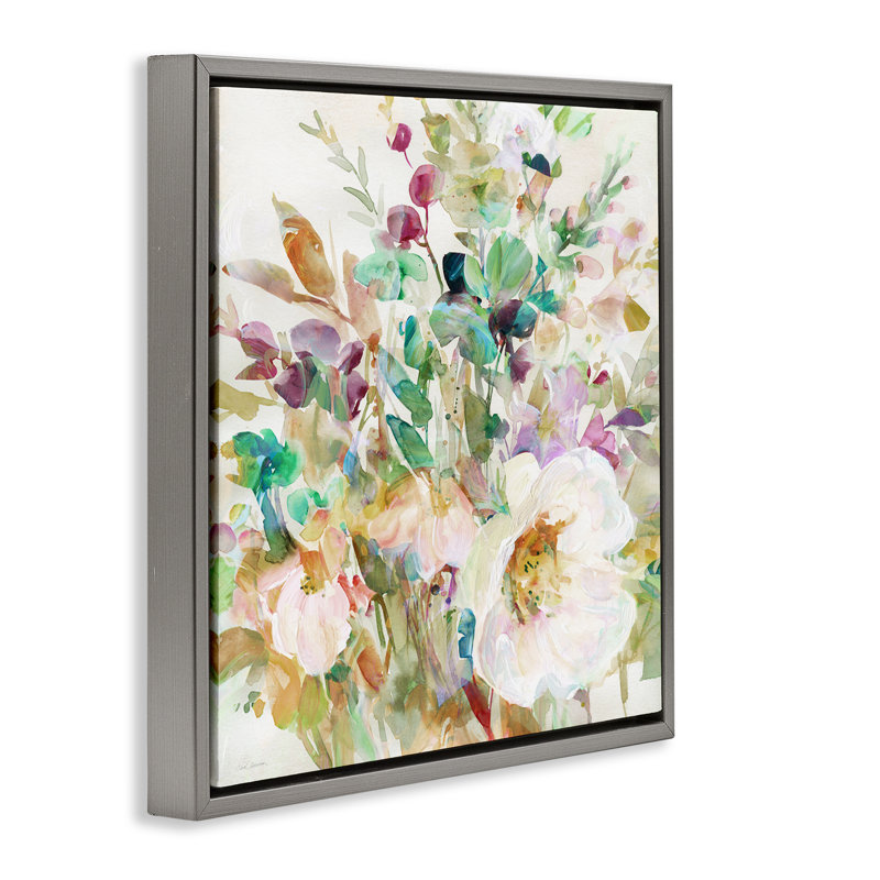  Art mural opaque sur toile flottante encadrée par Carol Robinson, H 25 po x l 25 po, Cadre flottant gris lustré