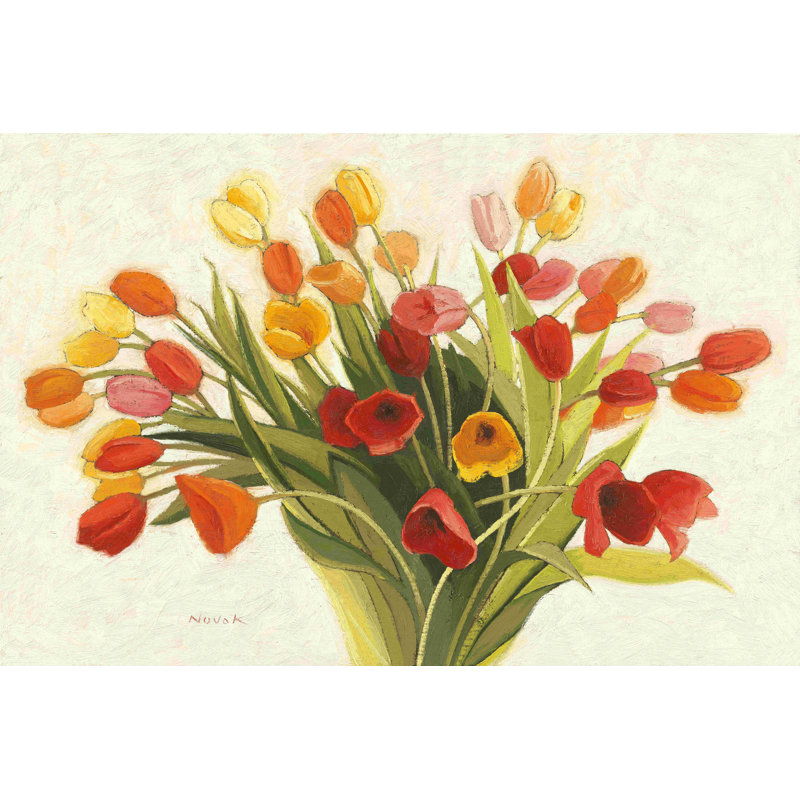 " Spring Tulips " Painting Print, 8" H x 12" W