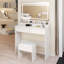 Très grande coiffeuse à miroir à DEL avec tabouret