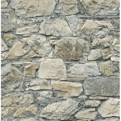 Papier peint imitation mur imitation pierre Grey Seabrook Designs