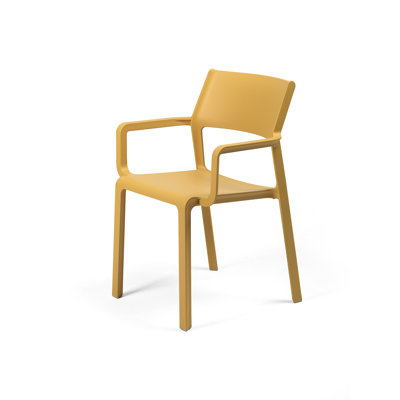 Karle Stacking Patio Dining Armchair with Cushion