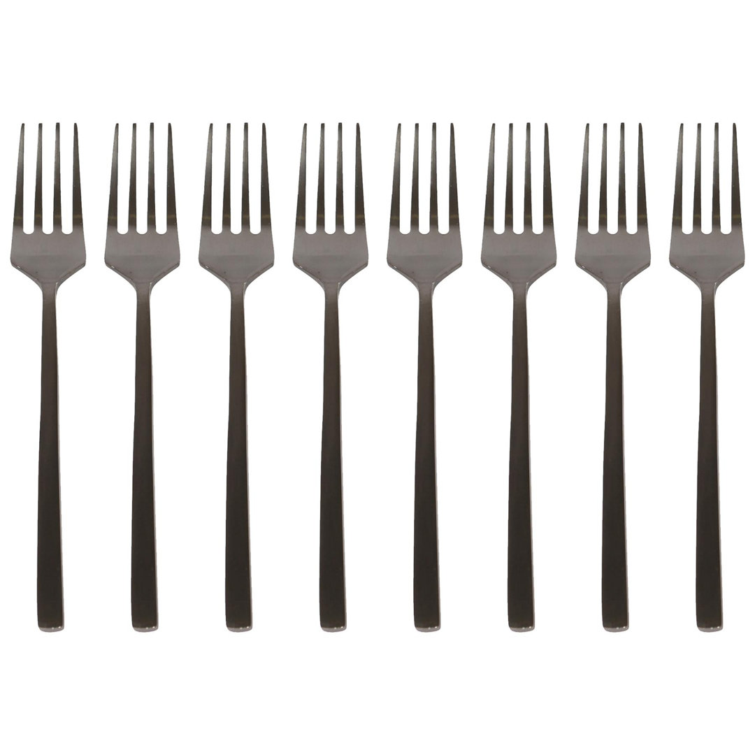 Argon Tableware - Stainless Steel Cake Forks - Set of 8