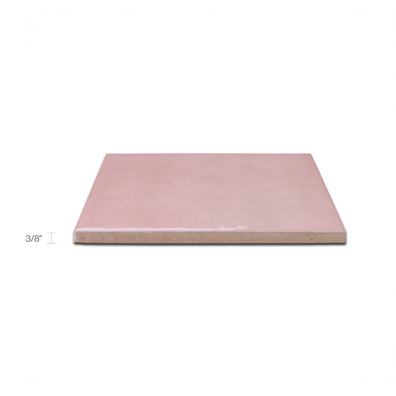 Cloe 5" x 5" Ceramic Tile, Pink