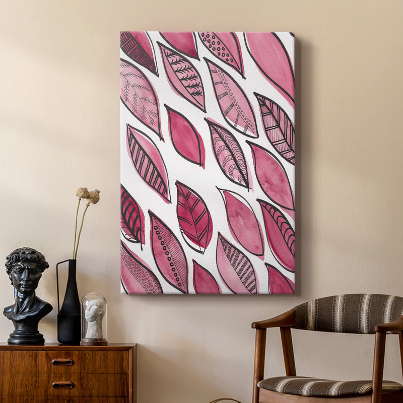 Motif de feuilles III - galerie Cavas personnalisée, H 60 po x l 40 po