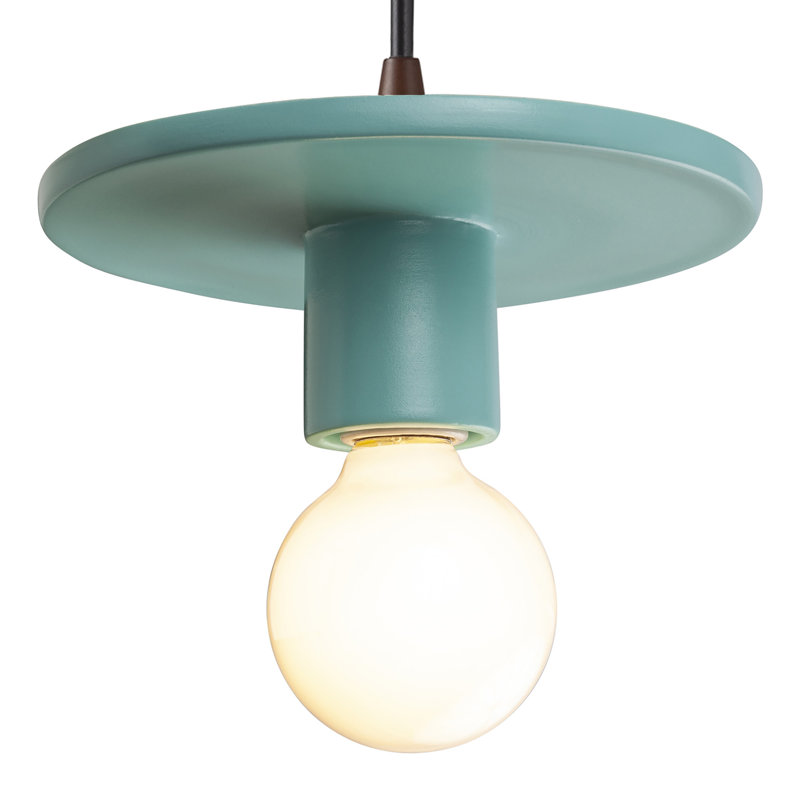 Luminaire suspendu à 1 lumière Leni, Reflet de piscine, Bronze foncé