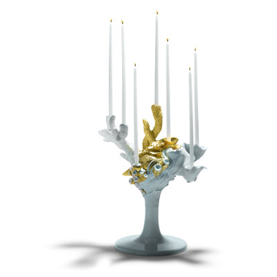 Bougeoir de table en porcelaine 15,75 po Naturofantastic