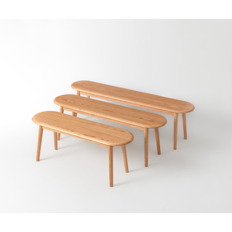 Banc de 47 po en chêne massif pour hall d'entrée moderne , 47"W, Chêne et naturel