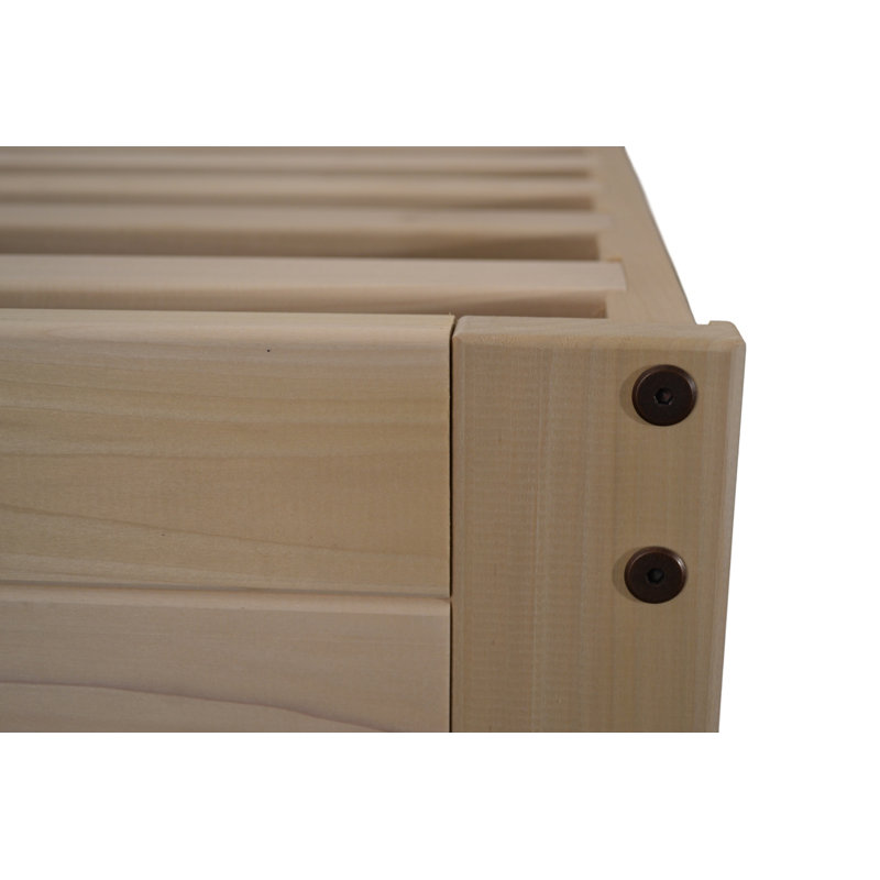 Georgia Unfinished Solid Wood Slat Bed, Twin