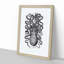 Octopus in Black and White by George Shaw - Picture Frame Drawing Print on MDF-55577087-55577086