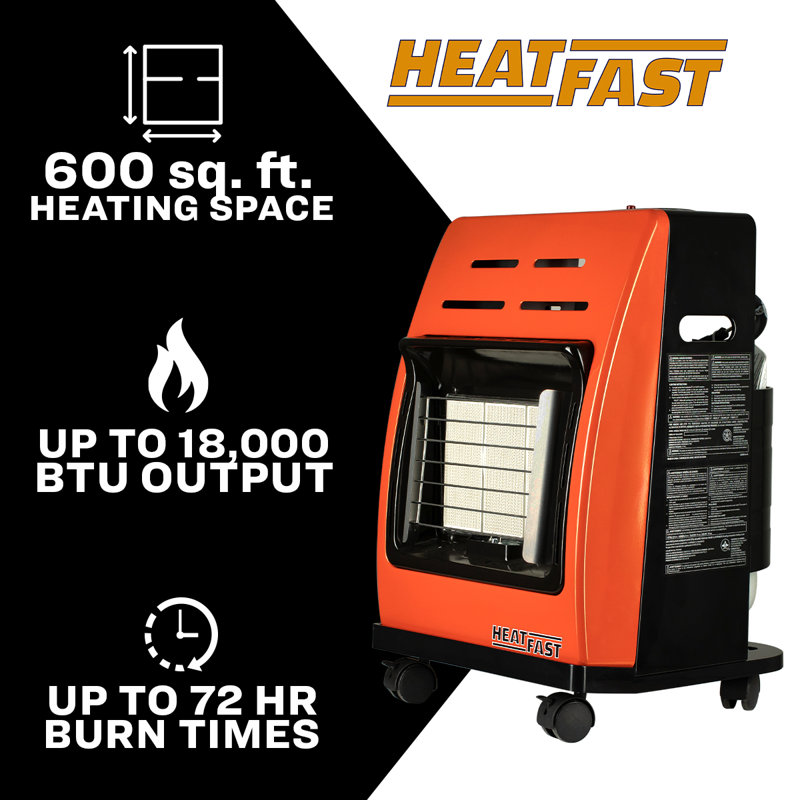 Heatfast 18,000 Btu Lp Gas Cabinet Heater