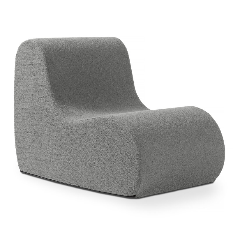 Fauteuil d'appoint Uptown, Boucle, Boucle gris foncé