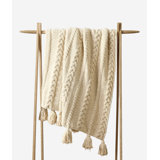 Braided Pom Throw Blanket