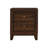 Walnut Finish Nightstand With 2 Ample Drawers