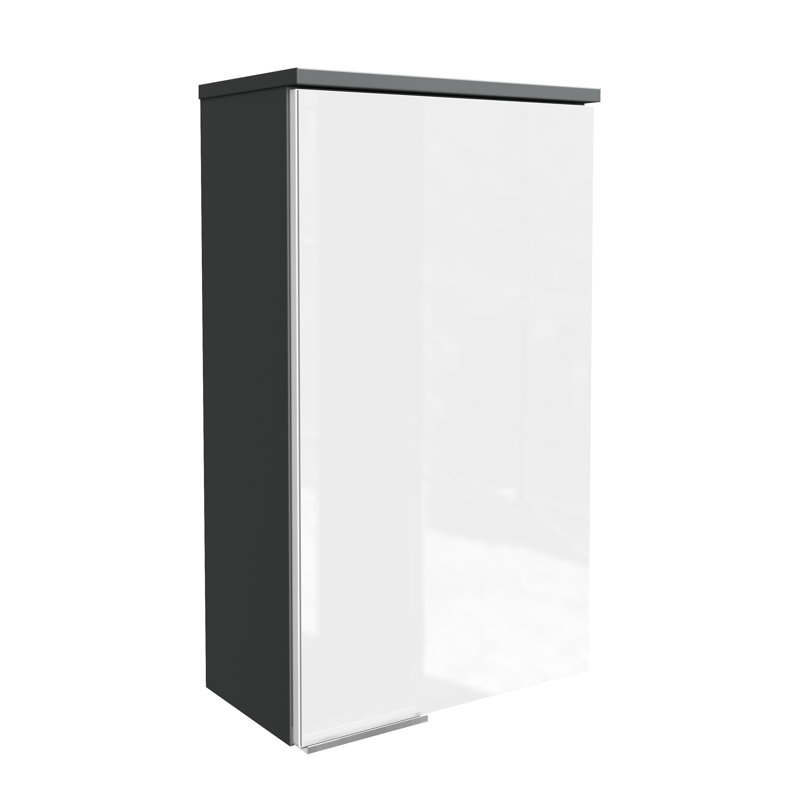 Kara Bathroom Cabinet, White/Anthracite, Right