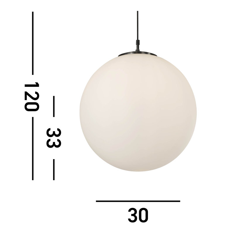 Mccoy 1 - Light White Sphere Pendant
