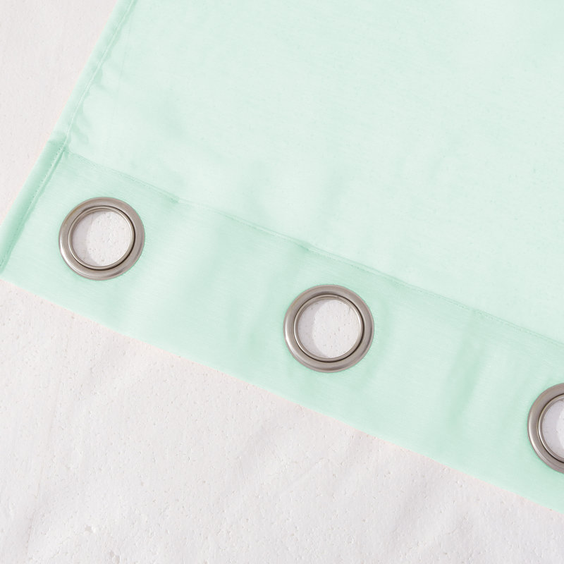 Paire de rideaux semi-transparents avec œillets Sirmans, Aigue-marine