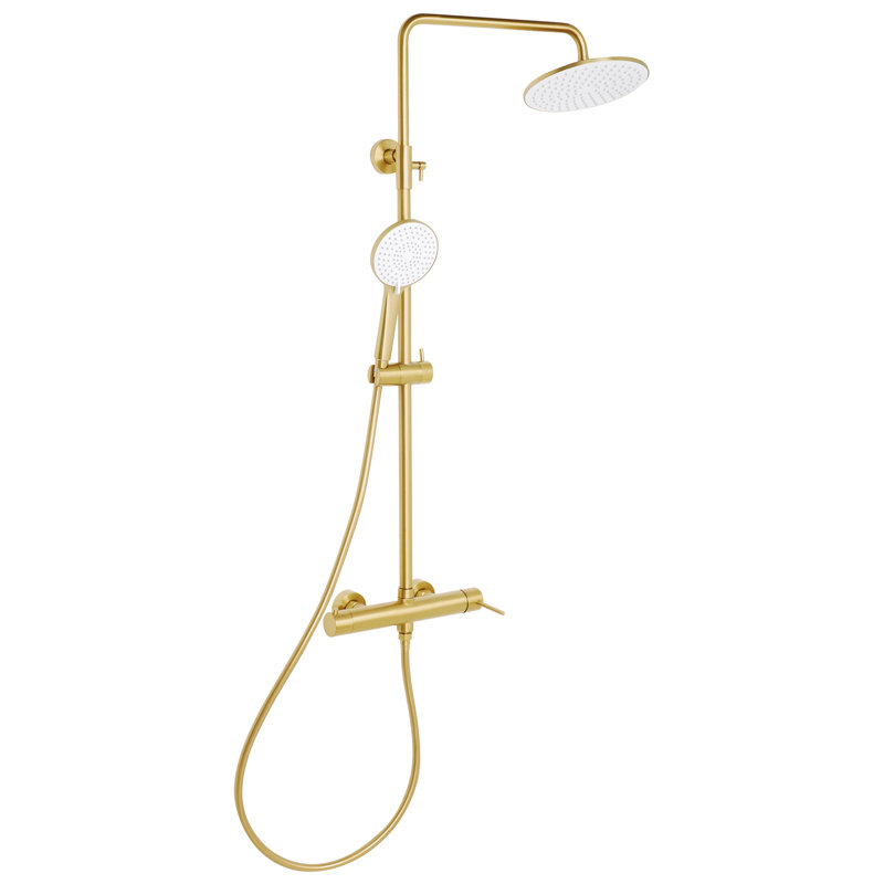 Mixer Shower Set with Rainshower PUYEHUE Silver, Brushed Gold